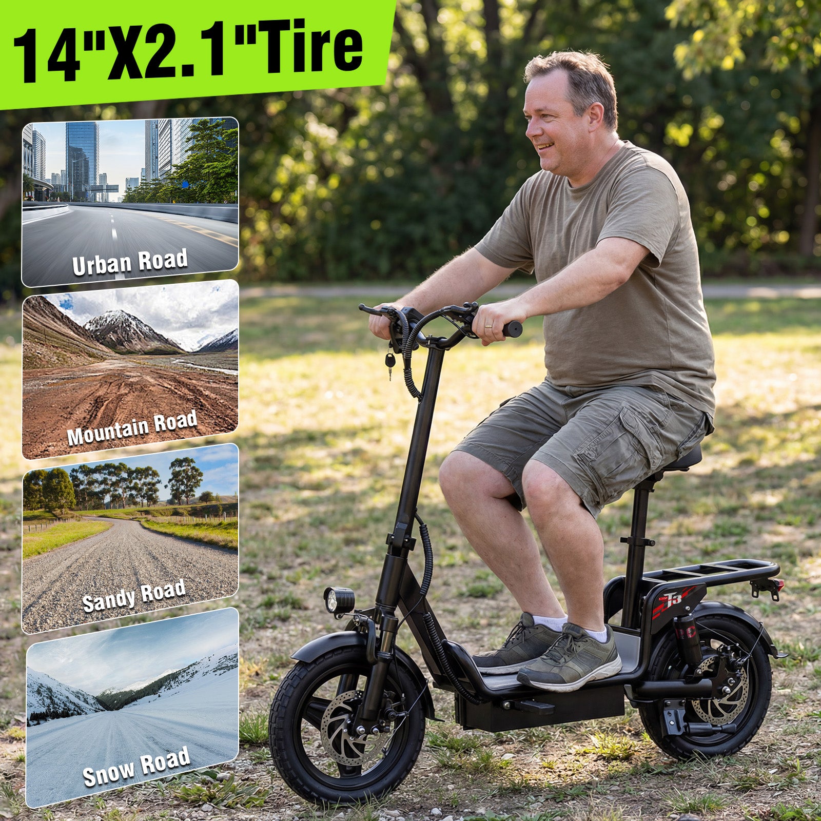 Furider T3 Seated Electric Scooter for Adults