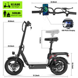 Furider T3 Seated Electric Scooter for Adults