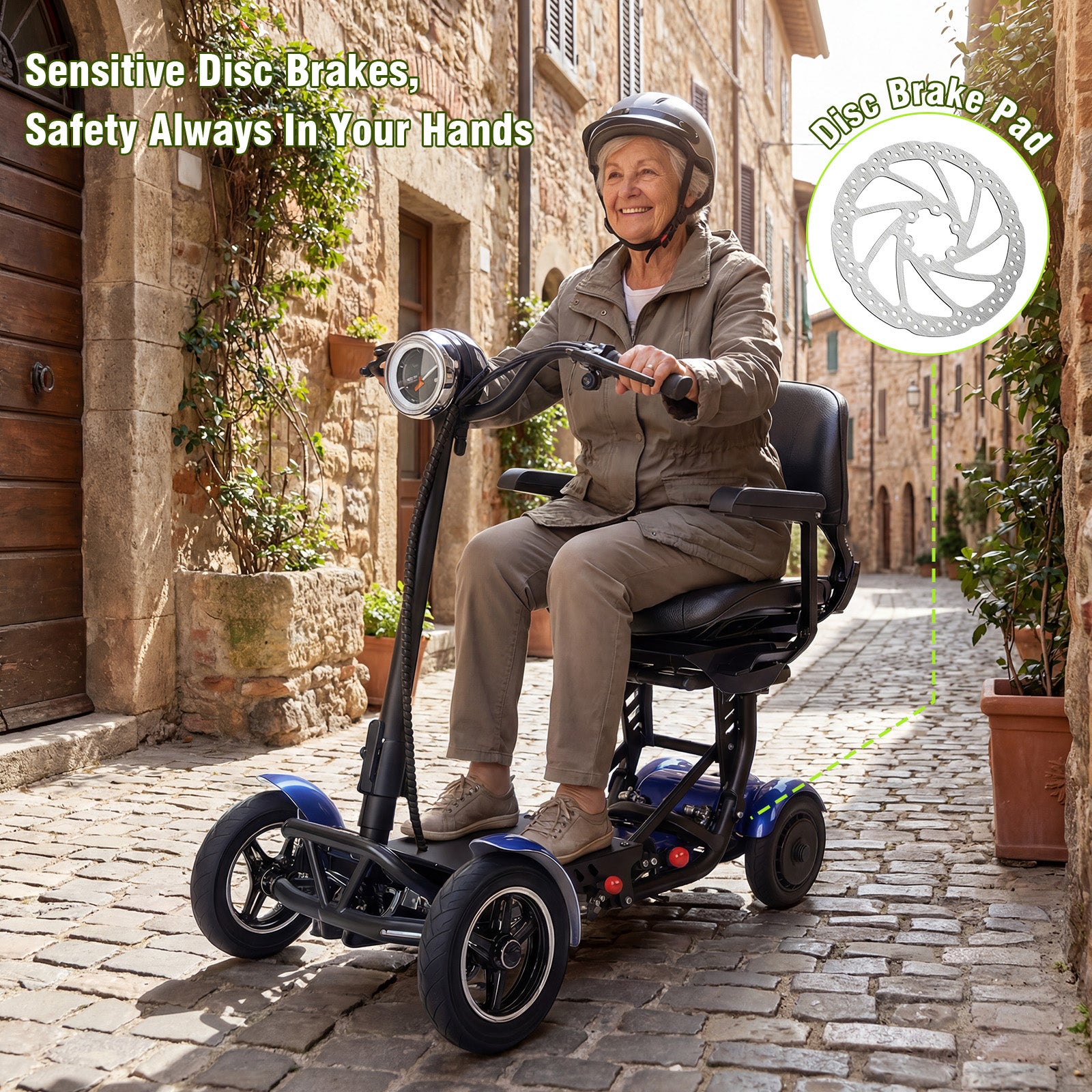 Furider T2 Electric Four-Wheel Folding Scooter for Seniors